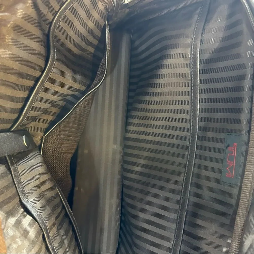Tumi Brown Nylon and Leather Tote Bag